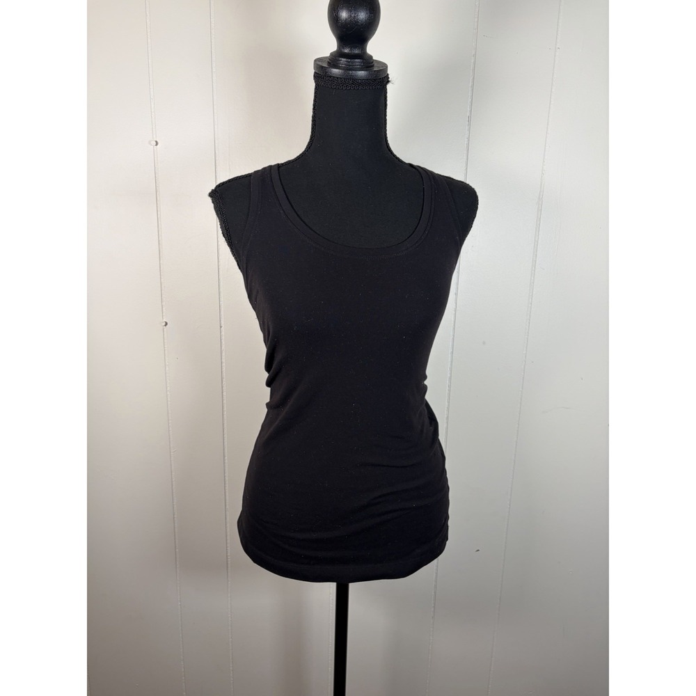 lululemon black tank top size 4 scoop neck racerback